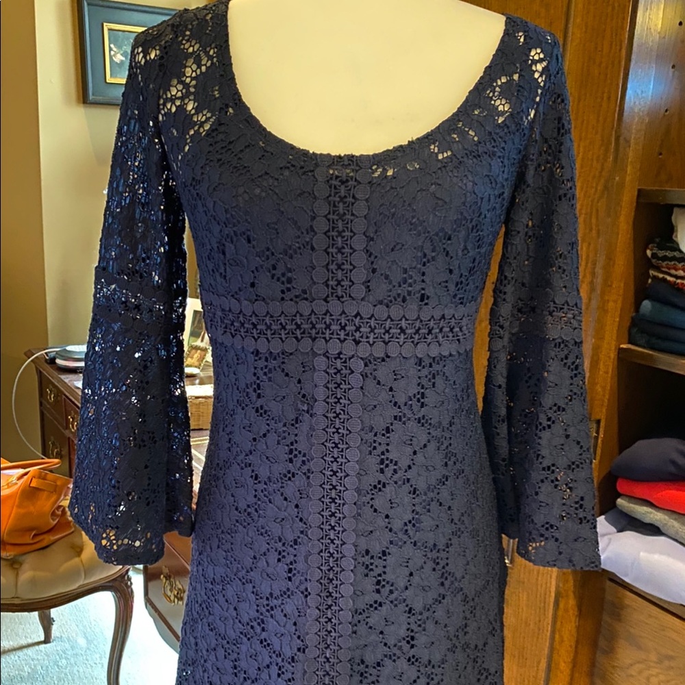 ADORABLE Laundry by Shelli Sagal Navy Blue Lace Dress (never used)
